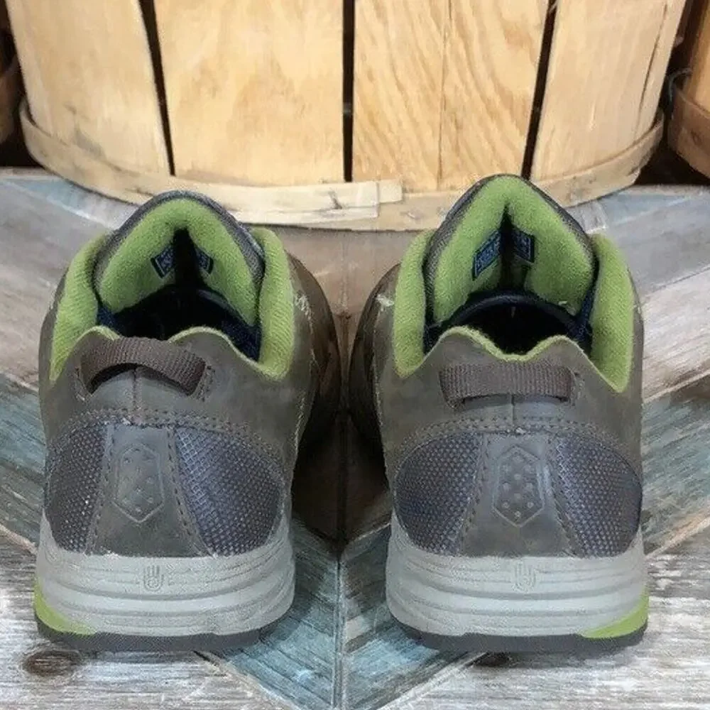 Teva Fire Brown Leather Green Multi Sport Hiking Sneakers Shoes US Boys Size 3.5